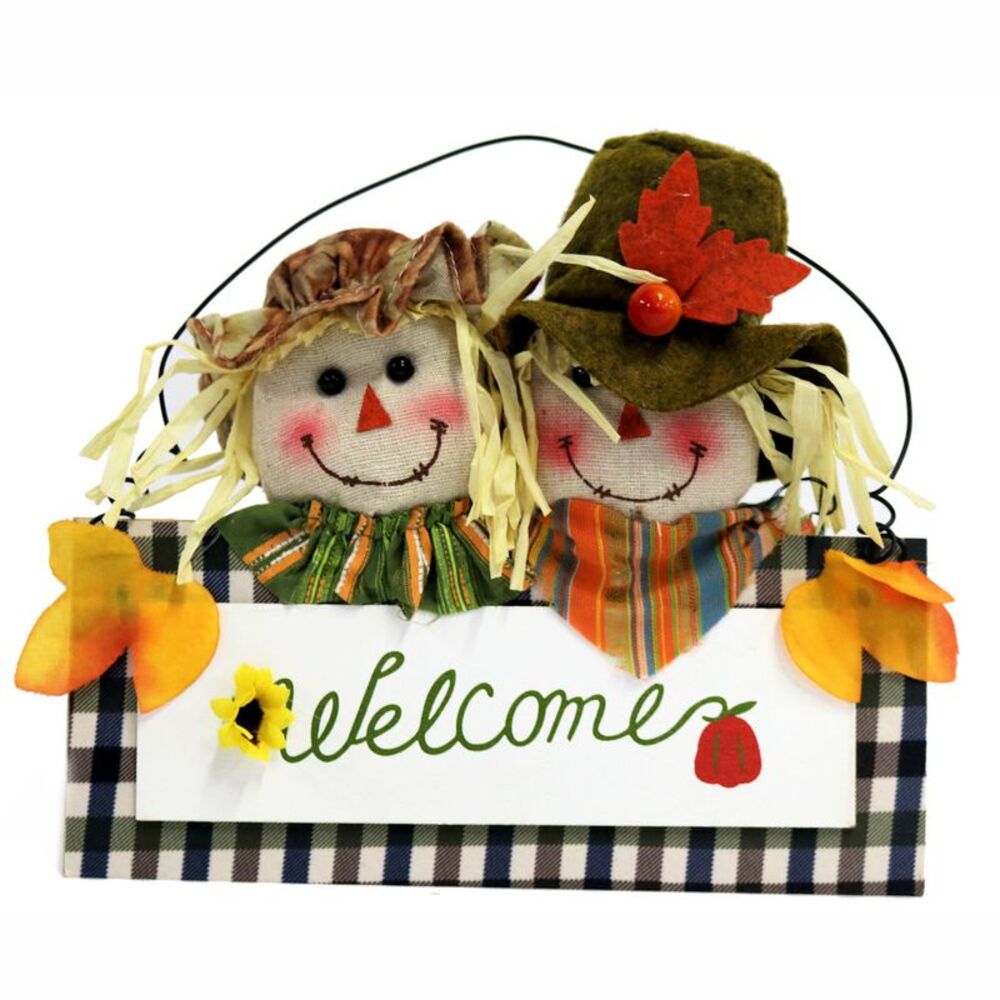 Illuminated Scarecrow Hanging Wall Décor